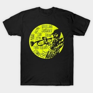 Creative Design of Jazz Genres T-Shirt